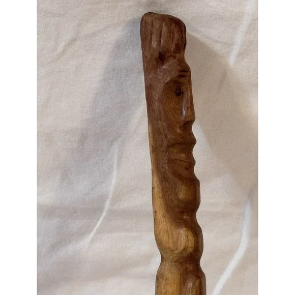 Vintage Hand Carved Totem/Sticks With Faces‎